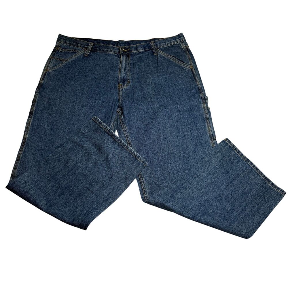Vintage Faded Glory Mens Carpenter Jeans 42x32 Blue Workwear 90s Y2K Skater